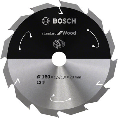 Bosch Standard for Serisi Ahşap için Akülü Daire Testere Bıçağı 160*20 mm 12 Diş - 1