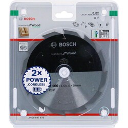 Bosch Standard for Serisi Ahşap için Akülü Daire Testere Bıçağı 160*20 mm 12 Diş - 2
