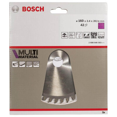 Bosch Standard for Serisi Çoklu Malzeme için Daire Testere Bıçağı 160*20/16 mm 42 Diş - 2