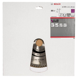 Bosch Standard for Serisi Çoklu Malzeme için Daire Testere Bıçağı 210*30 mm 80 Diş - 2