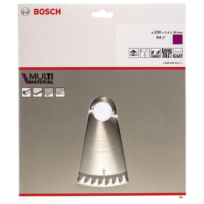 Bosch Standard for Serisi Çoklu Malzeme için Daire Testere Bıçağı 230*30 mm 64 Diş - 2
