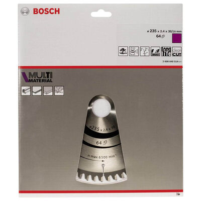 Bosch Standard for Serisi Çoklu Malzeme için Daire Testere Bıçağı 235*30/25 mm 64 Diş - 2