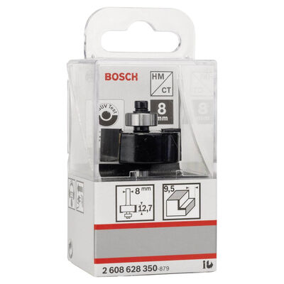 Bosch Standard Seri Ahşap İçin Çift Oluklu, Sert Metal Bilya Yataklı Lamba Açma Frezesi 8*31,8*54 mm - 2