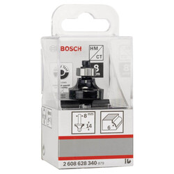 Bosch Standard Seri Ahşap İçin Çift Oluklu, Sert Metal Bilya Yataklı Yuvarlama Frezesi 8*6*53 mm - 2