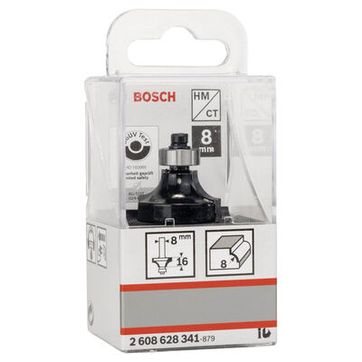 Bosch Standard Seri Ahşap İçin Çift Oluklu, Sert Metal Bilya Yataklı Yuvarlama Frezesi 8*8*53 mm - 2