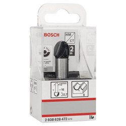 Bosch Standard Seri Ahşap İçin Çift Oluklu, Sert Metal Dalma Yarımay Freze 12*16*54*8 mm - 2