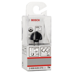 Bosch Standard Seri Ahşap İçin Çift Oluklu, Sert Metal Dalma Yarımay Freze 8*20*46*10 mm - 2