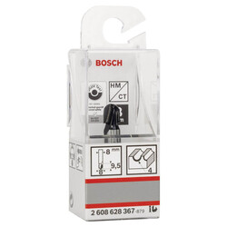 Bosch Standard Seri Ahşap İçin Çift Oluklu, Sert Metal Dalma Yarımay Freze 8*8*40*4 mm - 2