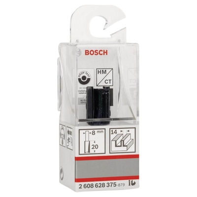Bosch Standard Seri Ahşap İçin Çift Oluklu, Sert Metal Düz Freze Ucu 8*14*51mm - 2