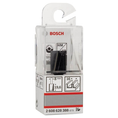 Bosch Standard Seri Ahşap İçin Çift Oluklu, Sert Metal Düz Freze Ucu 8*16*51mm - 2