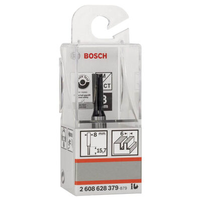 Bosch Standard Seri Ahşap İçin Çift Oluklu, Sert Metal Düz Freze Ucu 8*6*48 mm - 2