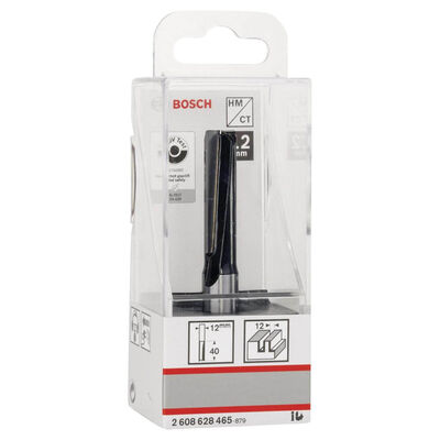 Bosch Standard Seri Ahşap İçin Çift Oluklu, Sert Metal Ekstra Uzun Düz Freze Ucu 12*12*81mm - 2