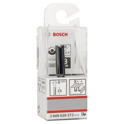 Bosch Standard Seri Ahşap İçin Çift Oluklu, Sert Metal Ekstra Uzun Düz Freze Ucu 8*8*56 mm - 2