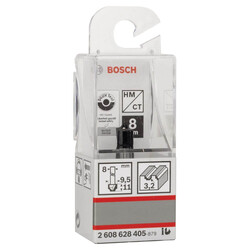 Bosch Standard Seri Ahşap İçin Tek Oluklu Sert Metal Çeyrek Parmak Freze 8*9,5*41mm - 2