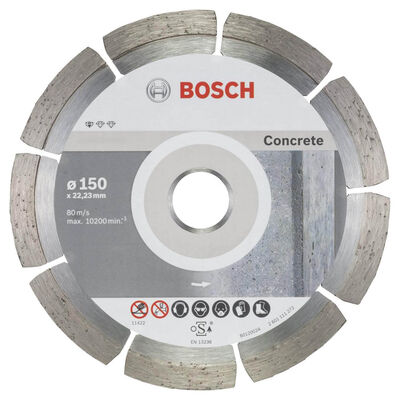 Bosch Standard Seri Beton İçin, 9+1 Elmas Kesme Diski Set 150 mm - 1