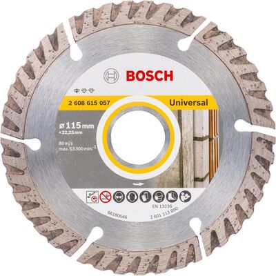 Bosch Standard Seri Genel Yapı Malzemeleri İçin Elmas Kesme Diski 115 mm 10lu Paket - 1