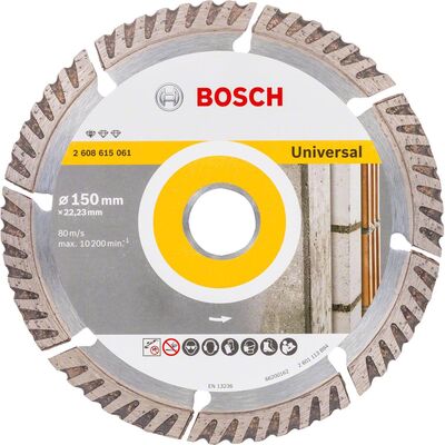 Bosch Standard Seri Genel Yapı Malzemeleri İçin Elmas Kesme Diski 150 mm 10lu Paket - 1