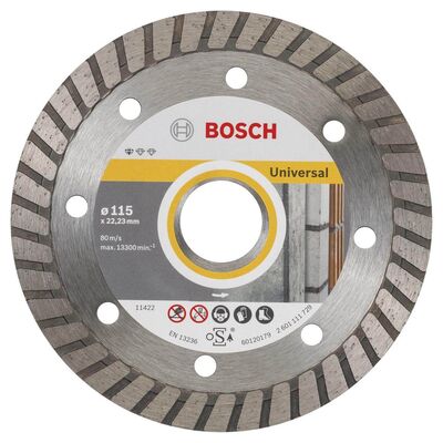 Bosch Standard Seri Genel Yapı Malzemeleri İçin Turbo Segmanlı 9+1 Elmas Kesme Diski Set 115 mm - 1