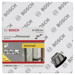 Bosch Standard Seri Genel Yapı Malzemeleri İçin Turbo Segmanlı 9+1 Elmas Kesme Diski Set 115 mm - 2