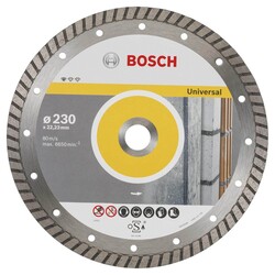 Bosch Standard Seri Genel Yapı Malzemeleri İçin Turbo Segmanlı 9+1 Elmas Kesme Diski Set 230 mm - 1