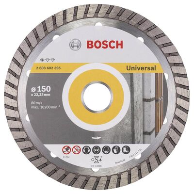 Bosch Standard Seri Genel Yapı Malzemeleri İçin Turbo Segmanlı Elmas Kesme Diski 150 mm - 1
