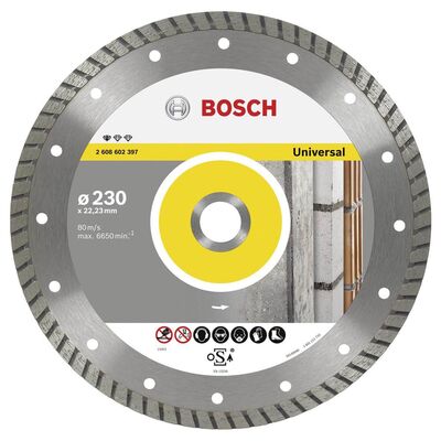 Bosch Standard Seri Genel Yapı Malzemeleri İçin Turbo Segmanlı Elmas Kesme Diski 230 mm - 1