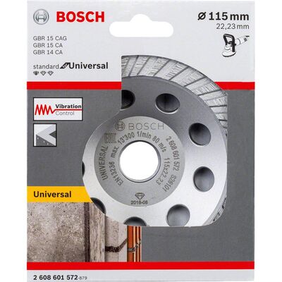 Bosch Standart Seri Universal Turbo Elmas Çanak Disk 115 mm - 2