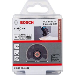 Bosch Starlock - ACZ 85 RD4 - Diamant RIFF Zımpara Uçlu Segman Testere Bıçağı 40 Kum Kalınlığı 10lu - 2