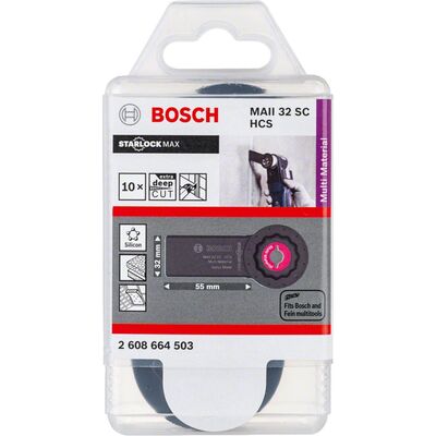 Bosch Starlock Max - MAII 32 SC - HCS Üniversal Derz ve Macun Kesici Testere Bıçağı (Japon Bıcagı) 10lu - 2