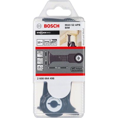 Bosch Starlock Max - MAII 52 APB - BIM Ahşap ve Metal İçin Daldırmalı Testere Bıçağı 10lu - 2