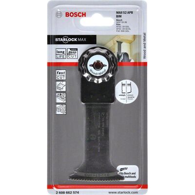 Bosch Starlock Max - MAII 52 APB - BIM Ahşap ve Metal İçin Daldırmalı Testere Bıçağı 1li - 2