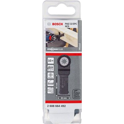 Bosch Starlock Plus - PAIZ 32 EPC - HCS Ahşap İçin Daldırmalı Testere Bıçağı 10lu - 2