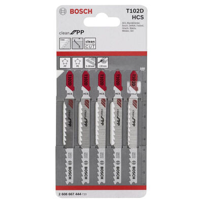 Bosch Temiz Kesim Serisi Polipropilen İçin T 102 D Dekupaj Testeresi Bıçağı - 5Li Paket - 2