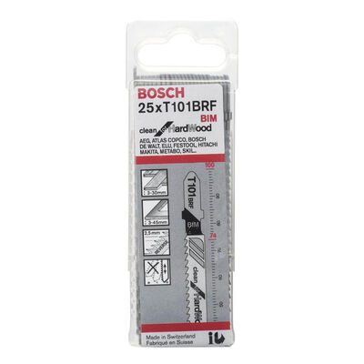 Bosch Temiz Kesim Serisi Sert Ahşap İçin T 101 BRF Dekupaj Testeresi Bıçağı - 25Li Paket - 2