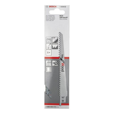 Bosch Top Serisi Ahşap için Panter Testere Bıçağı S 644 D - 5li - 2