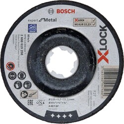 Bosch X-LOCK - 115*6,0 mm Expert Serisi Bombeli Metal Taşlama Diski (Taş) - 1