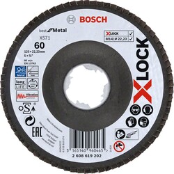 Bosch X-LOCK - 125 mm 60 Kum Best Serisi Metal Flap Disk - 1