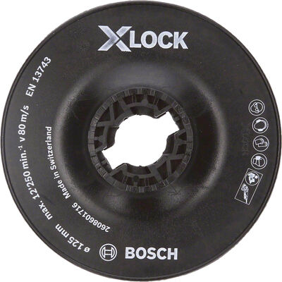 Bosch X-LOCK - 125 mm Fiber Disk Sert Taban - 1