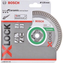 Bosch X-LOCK - Best Serisi Seramik İçin, Extra Temiz Kesim Turbo Segman Elmas Kesme Diski 125 mm - 2