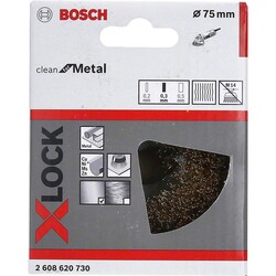 Bosch X-LOCK - Clean Serisi Metal İçin Saçaklı Pirinç Tel Fırça 70*0,3 mm - 2