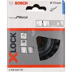 Bosch X-LOCK - Heavy Serisi Metal İçin Burgulu Tel Fırça 75*0,5 mm - 2