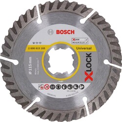 Bosch X-LOCK - Standard Seri Genel Yapı Malzemeleri İçin Elmas Kesme Diski 115 mm - 1