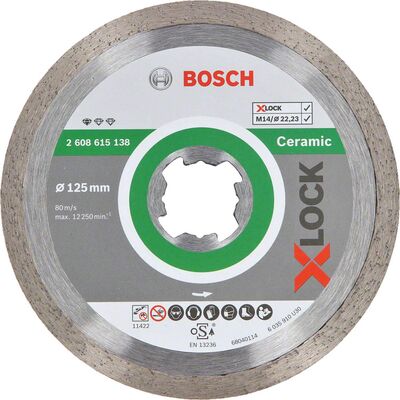 Bosch X-LOCK - Standard Seri Seramik İçin Elmas Kesme Diski 125 mm - 1