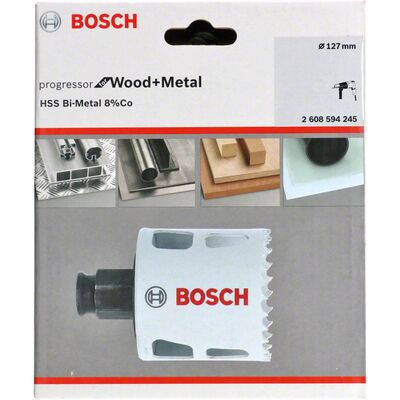 Bosch Yeni Progressor Serisi Ahşap ve Metal için Delik Açma Testeresi (Panç) 127 mm - 2
