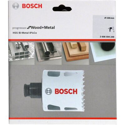 Bosch Yeni Progressor Serisi Ahşap ve Metal için Delik Açma Testeresi (Panç) 168 mm - 2