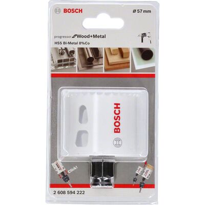 Bosch Yeni Progressor Serisi Ahşap ve Metal için Delik Açma Testeresi (Panç) 57 mm - 2