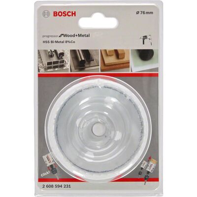 Bosch Yeni Progressor Serisi Ahşap ve Metal için Delik Açma Testeresi (Panç) 76 mm - 2