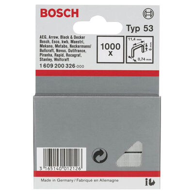 Bosch Zımba Teli Tip 53 11,4*0,74*6 mm - 2