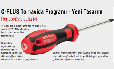 Ceta Form F18-045-130 C-Plus Torx Uçlu Tornavida T45X130Mm - 2