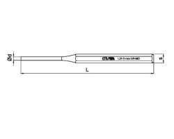 Ceta Düz Pim Zımba Ø3 x 150 mm - L31-3 - 2